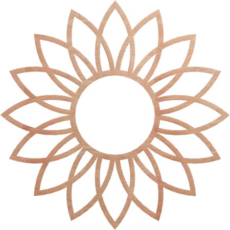 Ekena Millwork Daisy Wood Fretwork Pierced Ceiling Medallion, Cherry, 32"OD x 11 1/8"ID x 1/4"T CMWP32X32X0250DACH